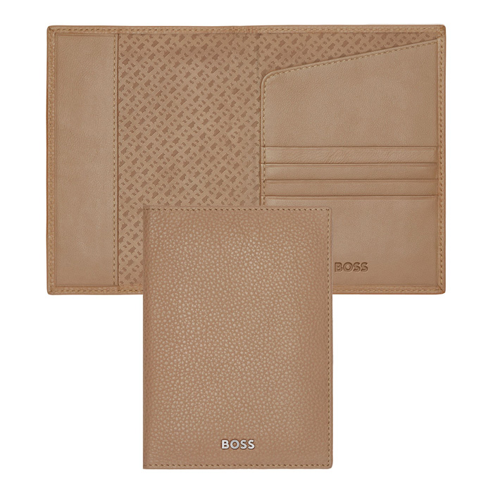 Обложка для паспорта Classic Grained Camel, пастельный коричневый