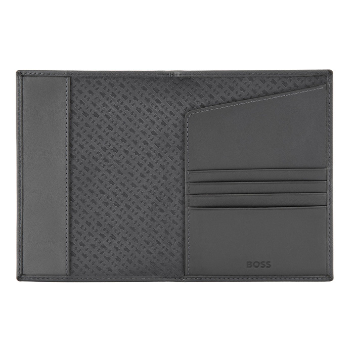 Обложка для паспорта Double B Saffiano Grey, серый