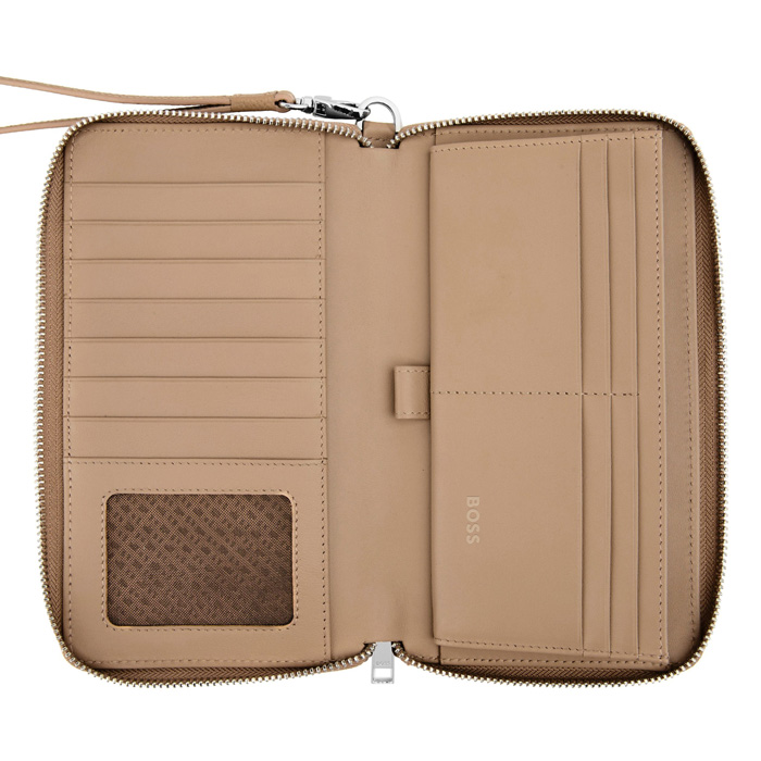 Дорожный кошелек Classic Grained Camel, пастельный коричневый