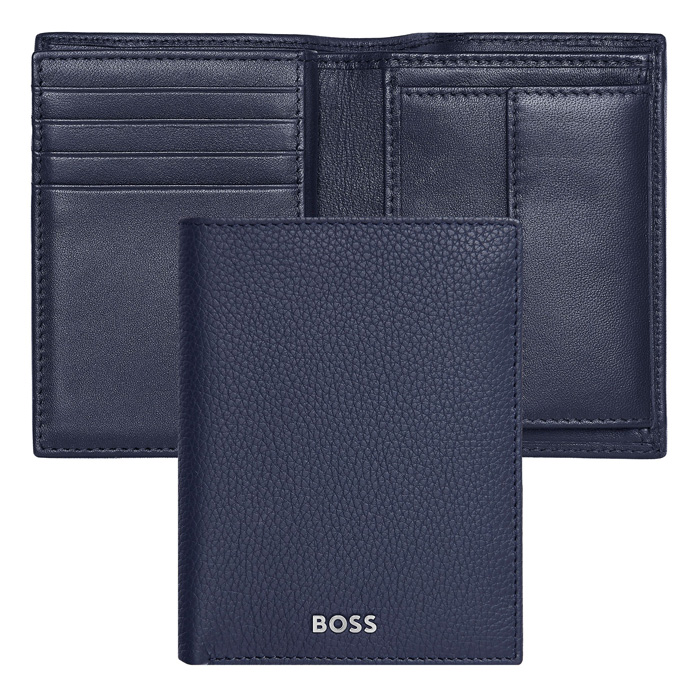 Футляр для кредитных карт Classic Grained Navy, тёмно-синий