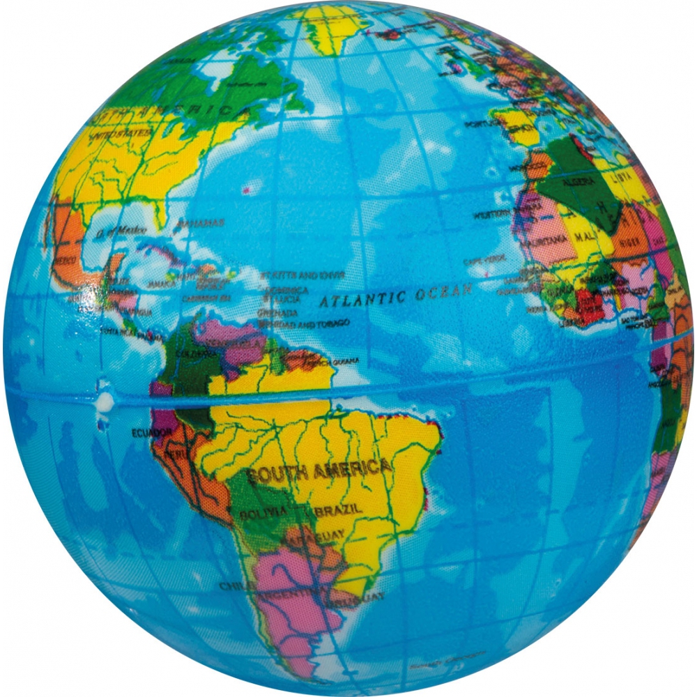 Мяч антистресс в форме глобуса