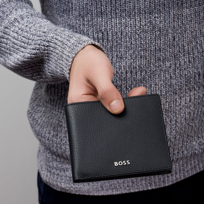 Кошелек Classic Grained Black, чёрный
