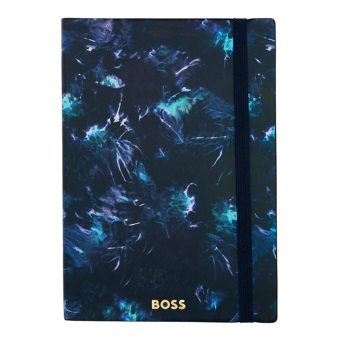 Блокнот А5 Tie-dye Flower Navy Lined, тёмно-синий