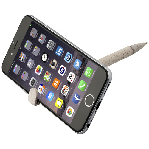 Шариковая ручка и держатель для телефона Medan из пшеничной соломы