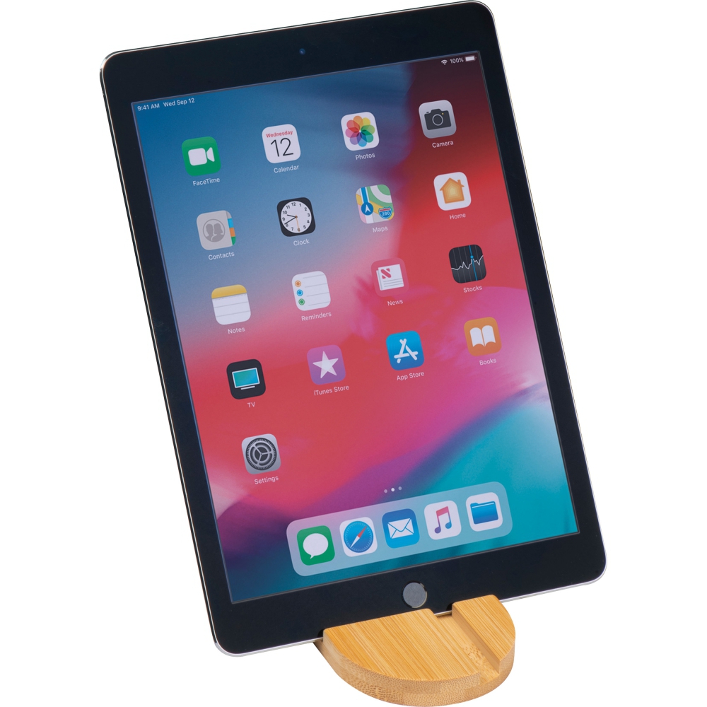 Бамбуковый держатель для телефона и планшета