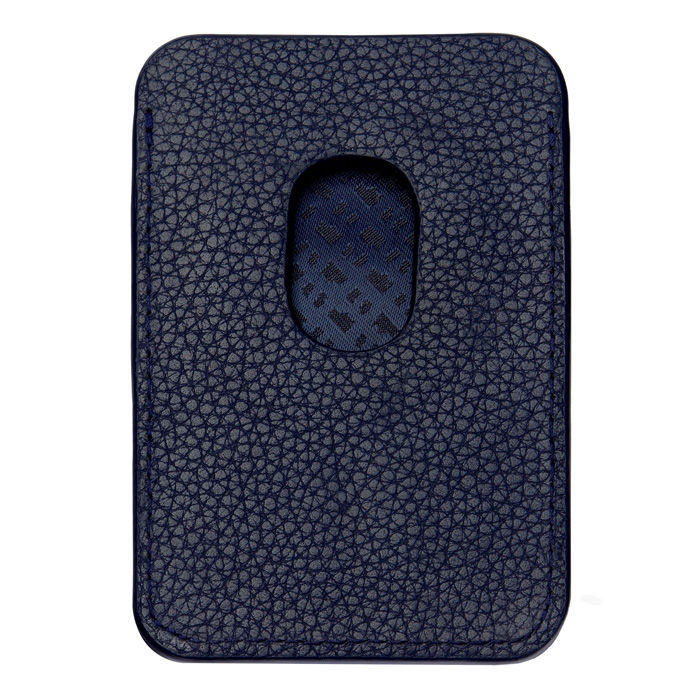 Магнитный картхолдер для телефона Classic Grained Navy, тёмно-синий