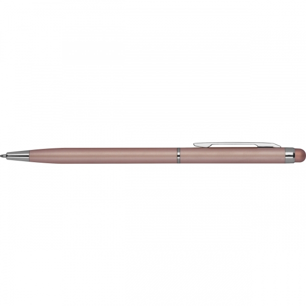 Шариковая ручка со стилусом Catania, розово-золотой