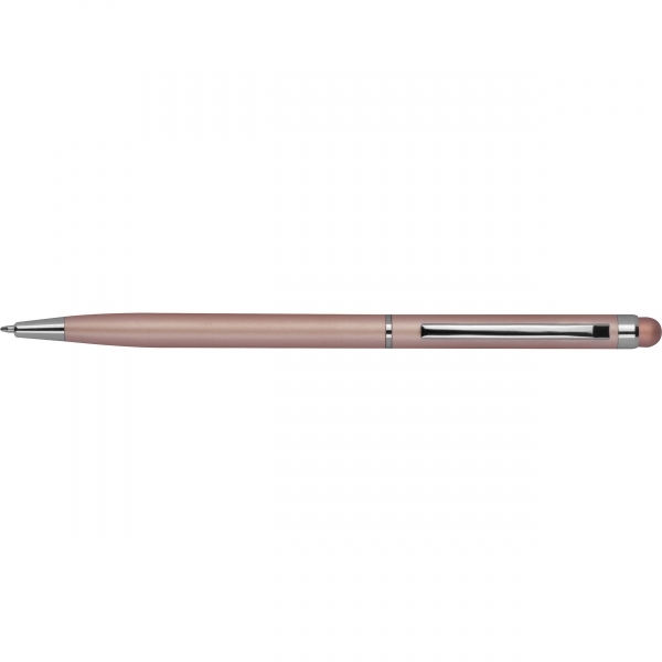 Шариковая ручка со стилусом Catania, розово-золотой