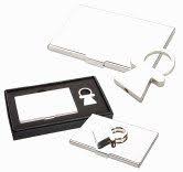 Набор: визитница металл и брелок