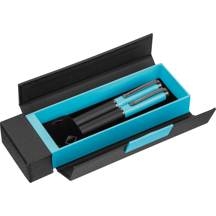 Набор: шариковая и ручка-роллер REGINALD, голубой, Macma