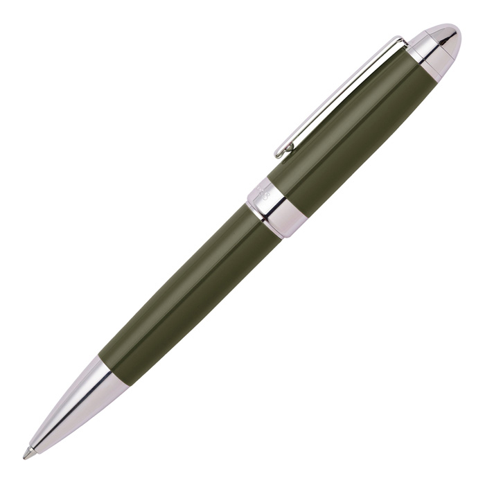 Ручка шариковая Icon Kaki/Chrome, тёмно-зелёный
