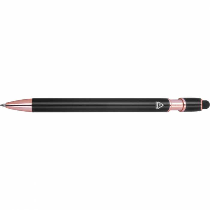 Ручка полугелевая BELO HORIZONTE из перераб. алюминия, чёрный