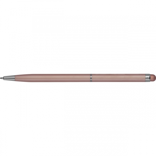 Шариковая ручка со стилусом Catania, розово-золотой