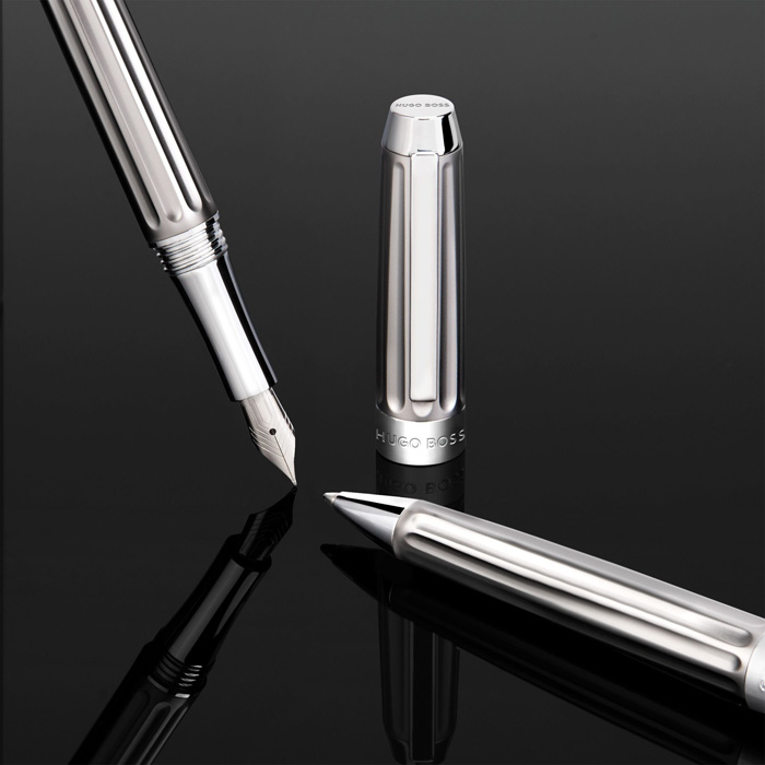 Ручка шариковая Beam Chrome, пастельный серый