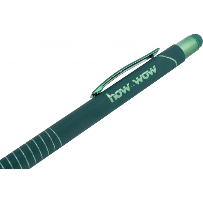 Ручка шариковая со стилусом ANGELO, зелёный, Macma