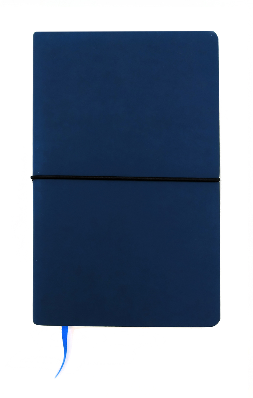 Записная книга IVORY в линейку 13х21 см HORIZON синий