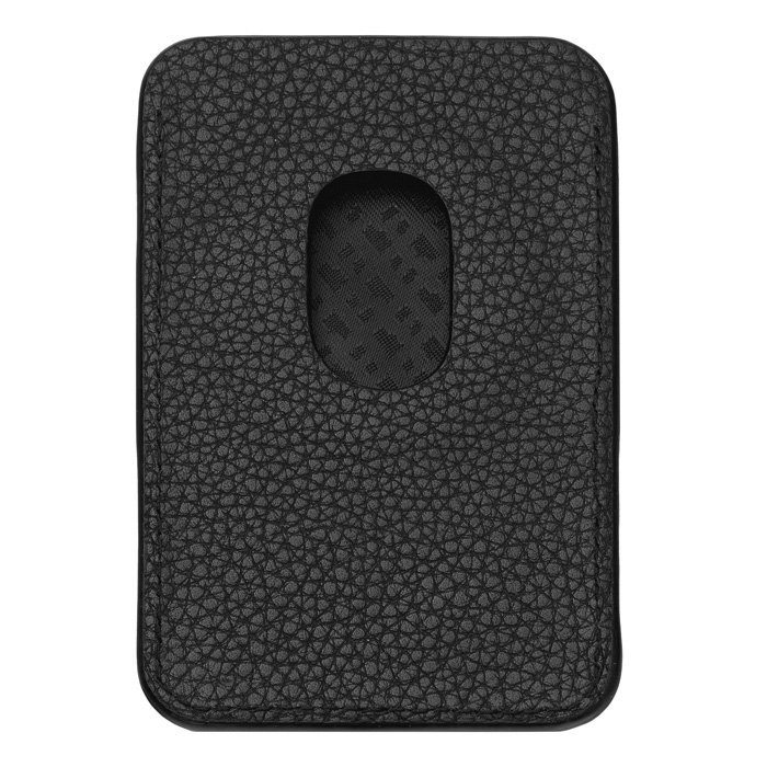 Магнитный картхолдер для телефона Classic Grained Black, чёрный