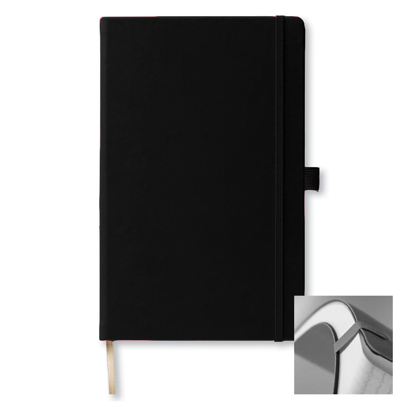 Записная книга IVORY в линейку 13х21 TUCSON FLEX черный