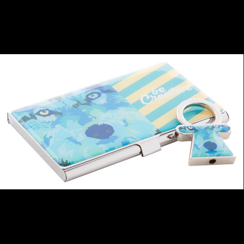 Набор: визитница металл и брелок