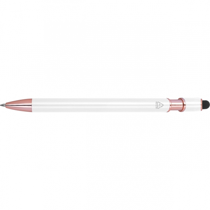 Ручка полугелевая BELO HORIZONTE из перераб. алюминия, белый