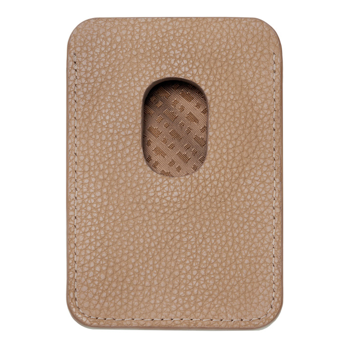 Магнитный картхолдер для телефона Classic Grained Camel, пастельный коричневый