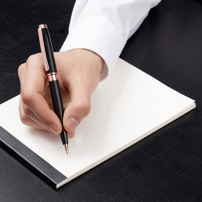 Шариковая авторучка Lacroix Caprio Black/ Rose Gold