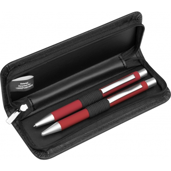Набор: шариковая ручка и механ. карандаш Uppsala, красный