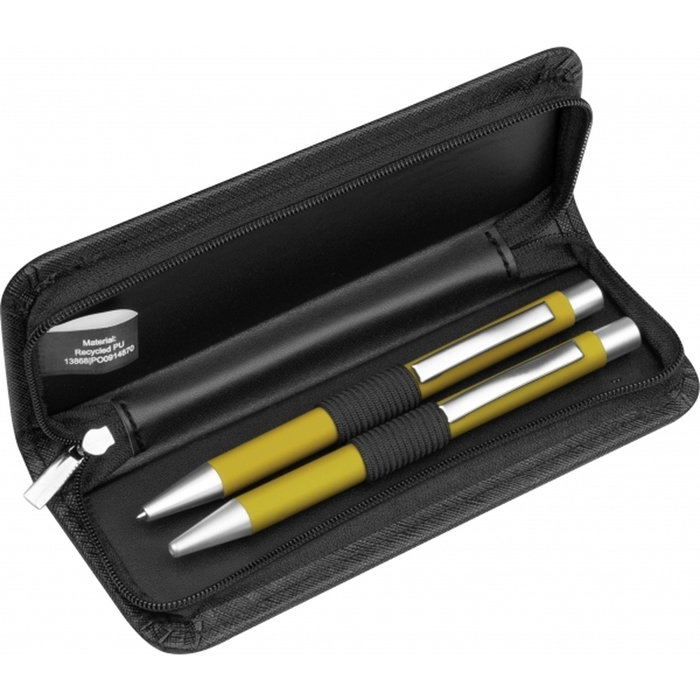 Набор: шариковая ручка и механ. карандаш Uppsala, жёлтый